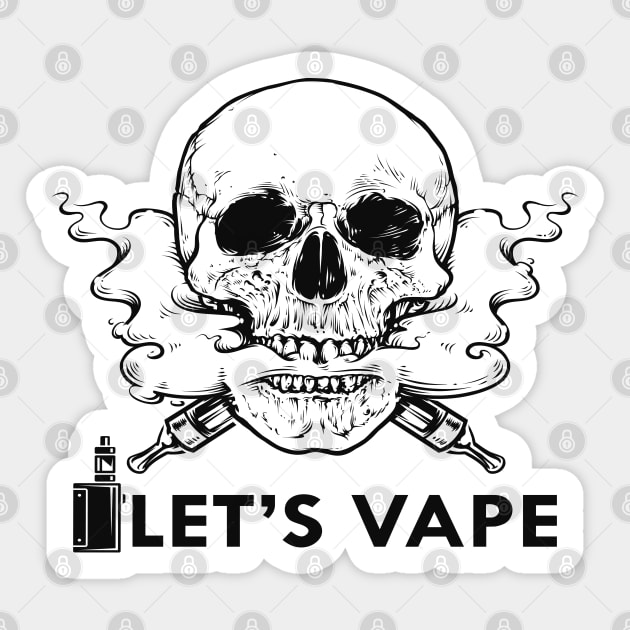 Vape - Let's Vape Sticker by KC Happy Shop